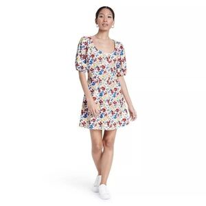 RIXO x Target Floral Linen Blend Mini Dress